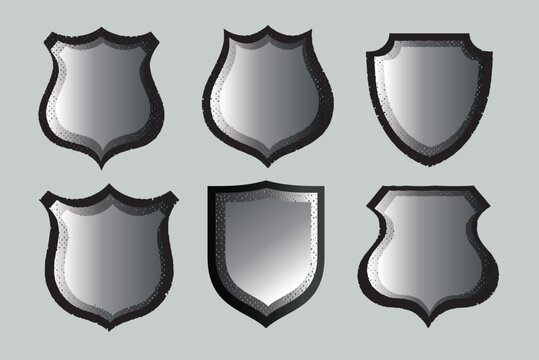 Set of shields vector