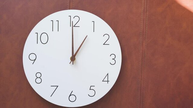 Daylight savings clock with hand moving from standard time change DST CST CDT