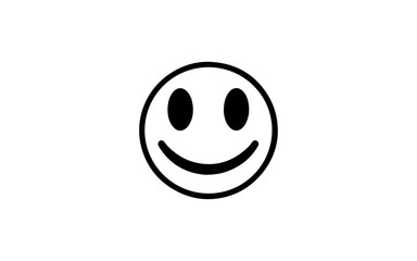 Smile shape isolated illustration with black and white style.