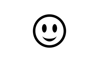 Smile shape isolated illustration with black and white style.
