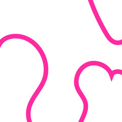 Pink Outline Frame Abstract Shapes 