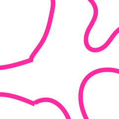 Pink Outline Frame Abstract Shapes 