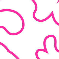 Pink Outline Frame Abstract Shapes 