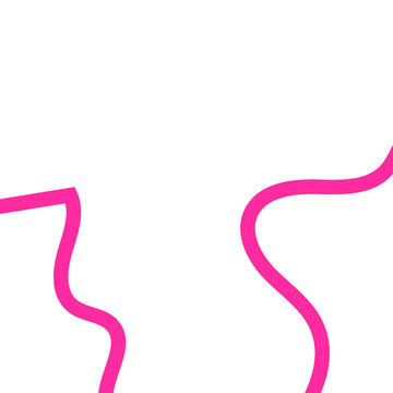 Pink Outline Frame Abstract Shapes 
