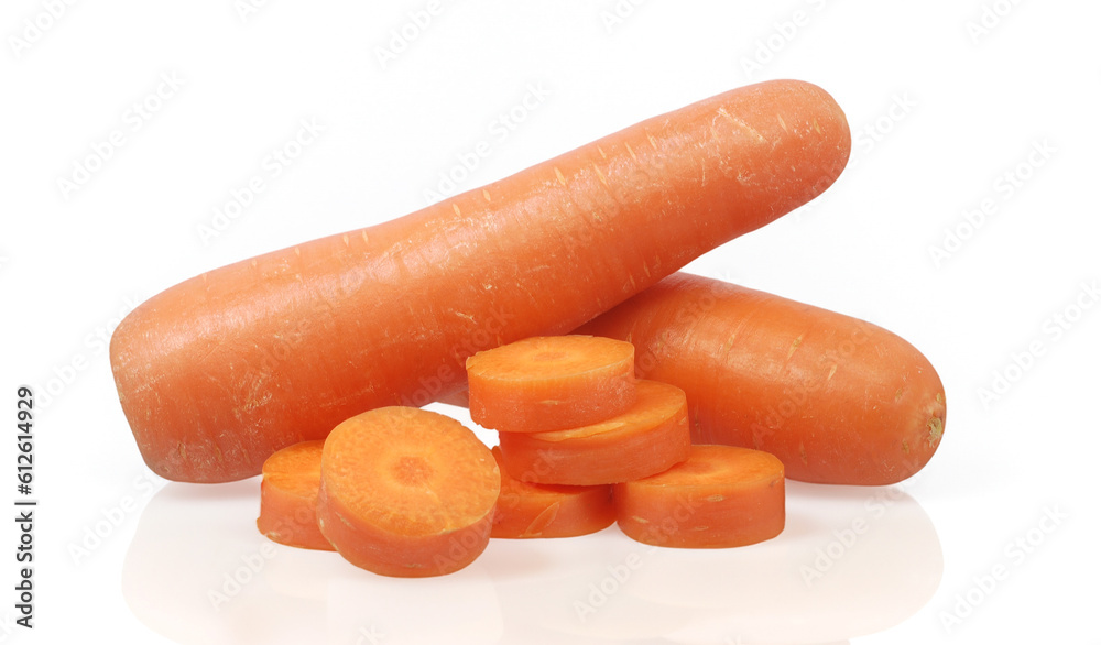 Wall mural carrot isolated on white background