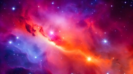 Fototapeta Colorful space galaxy cloud nebula. Stary night cosmos. Universe science astronomy. Supernova background wallpaper, generative ai obraz