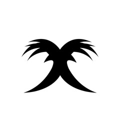 leaf ornament icon silhouette design template vector