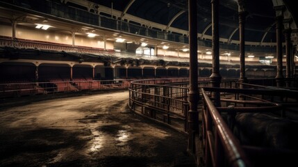 Naklejka premium Blurry image of the racetrack. Generative AI