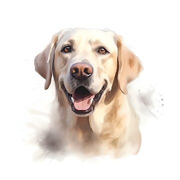 Labra dog image with white background. Generative AI