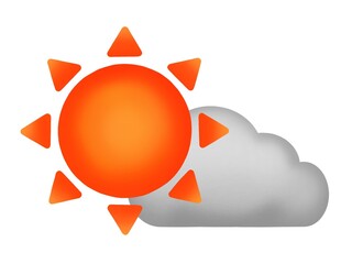 お天気マーク　晴れのちくもり