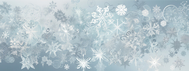 Fototapeta na wymiar white and white snowflakes in a sky blue background stock image