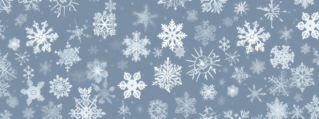 Fototapeta na wymiar white and white snowflakes in a sky blue background stock image