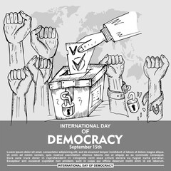 International Day Of democracy, poster