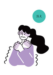  menopause02_woman_イラスト素材_更年期障害_女性_症状_ベクター