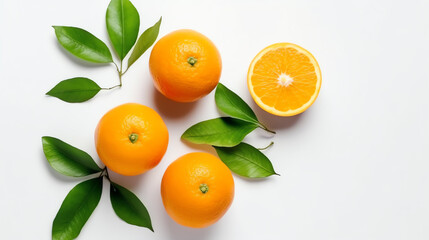 orange fruit in white background ai generative