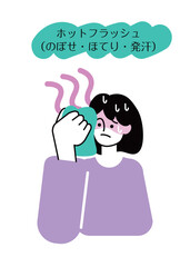 menopause03_woman_イラスト素材_更年期障害_女性_症状_ベクター