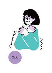 menopause03_woman_イラスト素材_更年期障害_女性_症状_ベクター