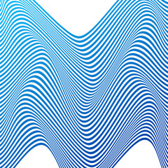 ILLUSTRATION ABSTRACT COLORFUL BLUE GRADIENT WAVY LINE PATTERN BACKGROUND. COVER DESIGN 