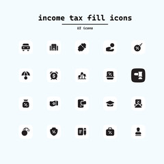 Money and payment line icons. Dollar and Cash vector linear icon set. Collection ui icons with squircle shape. Web Page, Mobile App, UI, UX design. 