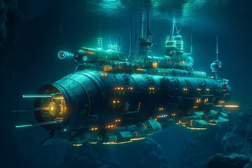 潜水艦,Generative AI AI画像