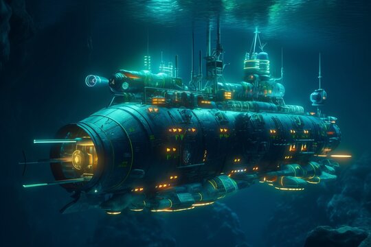潜水艦,Generative AI AI画像 © beeboys