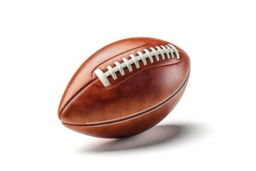 American football ball isolated on white background, Generative AI
