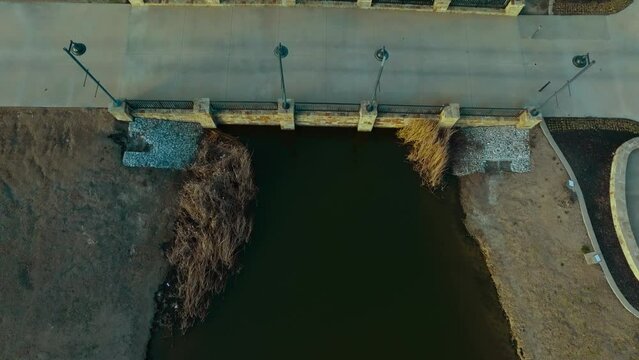 Drone footage of Old Celina Park in Texas, USA