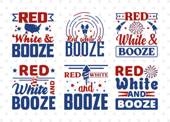 Red White And Booze SVG Bundle, 4th Of July Svg, Independence Day Svg, America Svg, Patriotic Svg, USA Flag, Holiday Svg, Forth July Quote, ETC T00484