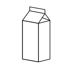 Packaged dairy product line icon.  illustration in black on white background