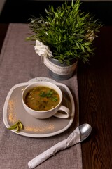 Dishes of different foods served in an elegant and striking way inside a restaurant