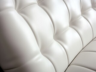 Obraz premium Close Up Sofa Synthetic Leather White Color