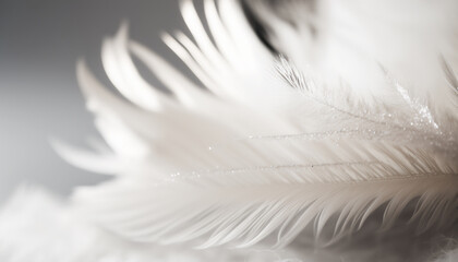 abstract white feather background. made with generative AI