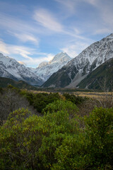 Sunset over Aoraki Mount Cook National Park, New Zealand