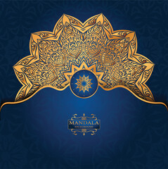 Luxury gold arabesque pattern in mandala background arabic islamic east style premium 