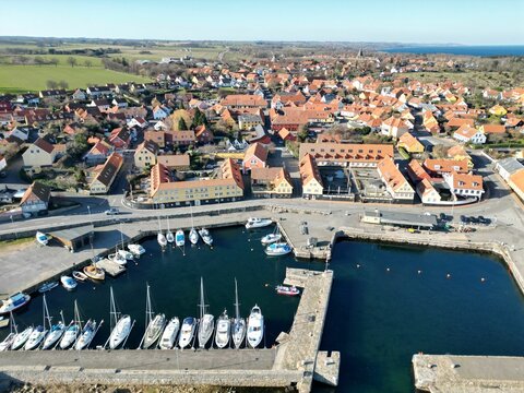 a view from the air of the marina in stava, croatia