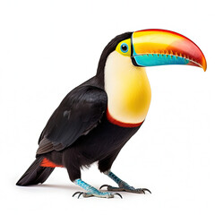 Naklejka premium Toucan (Ramphastos toco) perched, looking at camera