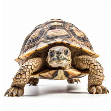 Desert Tortoise (Gopherus agassizii) walking slowly