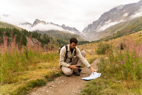 Man Checking Map
