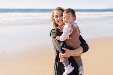 portrait of mother with child