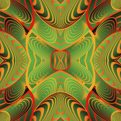Fototapeta na wymiar Beautiful orange green color seamless textured abstract background