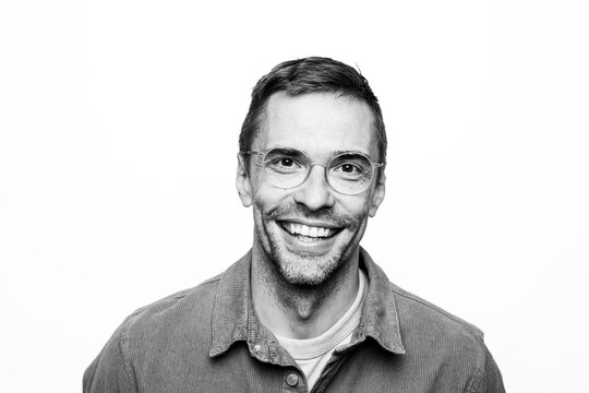 Man shows his smile