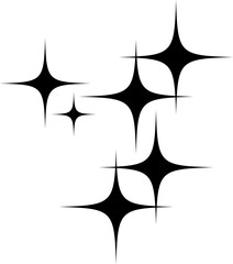 キラキラした光の輝きを表現したベクターイラスト