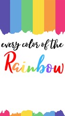 Rainbow gay pride LGBTQIA+ illustration design digital artwork, bright unique art. Every color of the rainbow colour, transgender, bisexual, queer flags, flag, wallpaper, background
