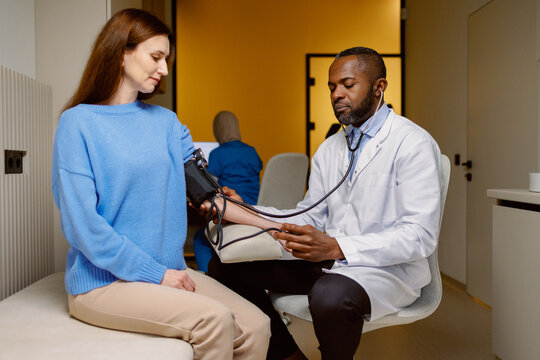 Medical professional doctor stethoscope exam room