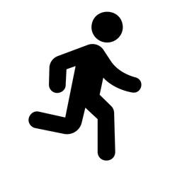 run glyph icon