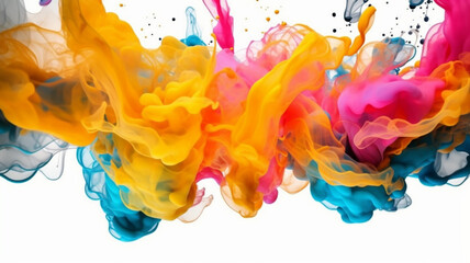 Fototapeta na wymiar colorful paint splashes
