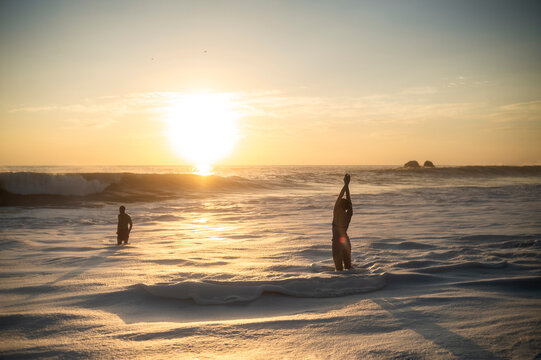 Couple in love joining summertime