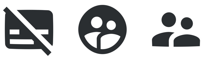 Set of 3 icons Actions. A set vector icons. Set Quality icon. Linear symbols set. Big UI icon set. UX UI