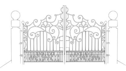 wrought iron gate