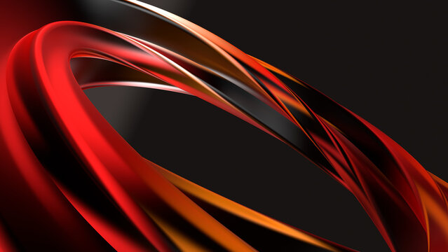 Abstract ring made of embossed glass.